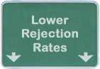 Lower rejection Rates